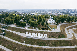 Вид на город Барнаул, Россия